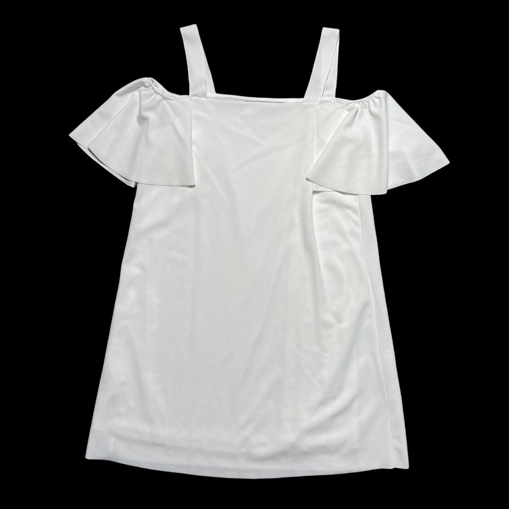 Mango Suit White Cold Shoulder Mini Dress 6